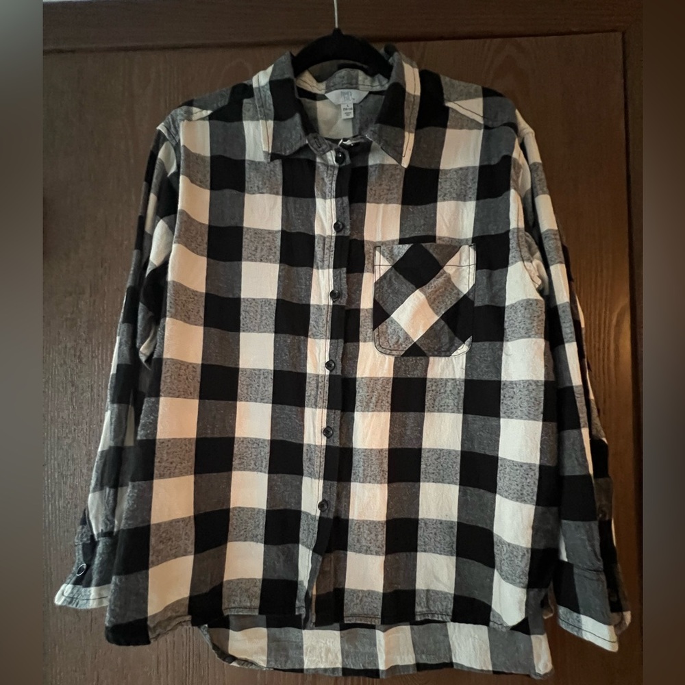 Flannel Button-Up Shirt